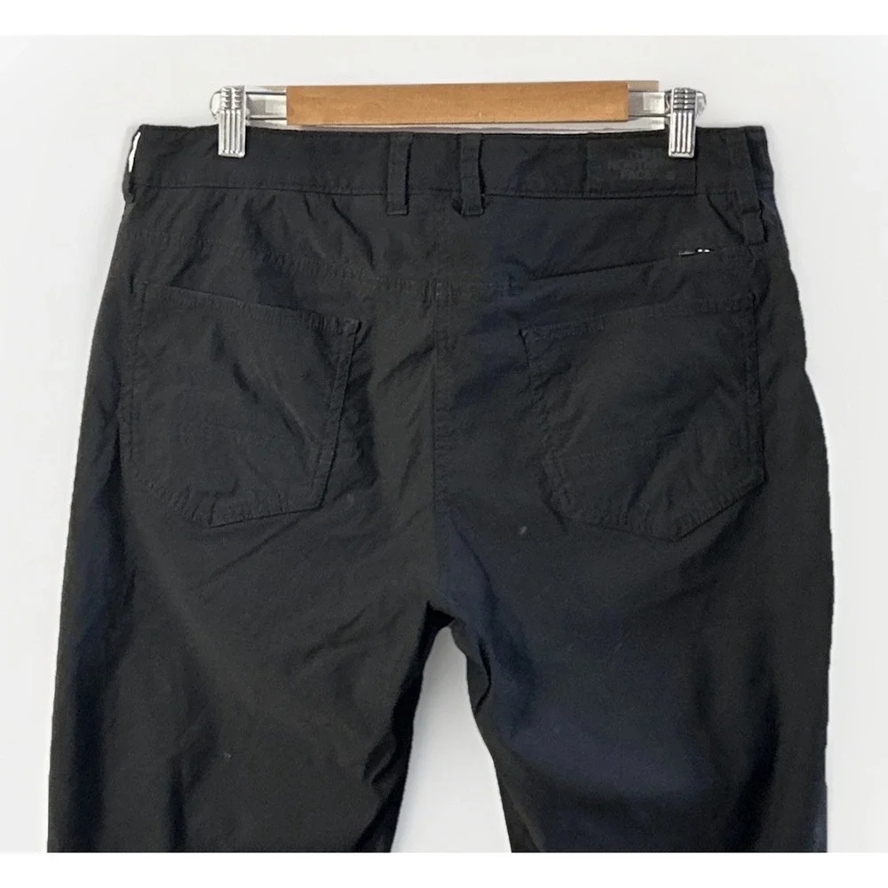 Mens The North Face Hiking Pants Black Straight Leg Nylon Stretch‎ Sz 34